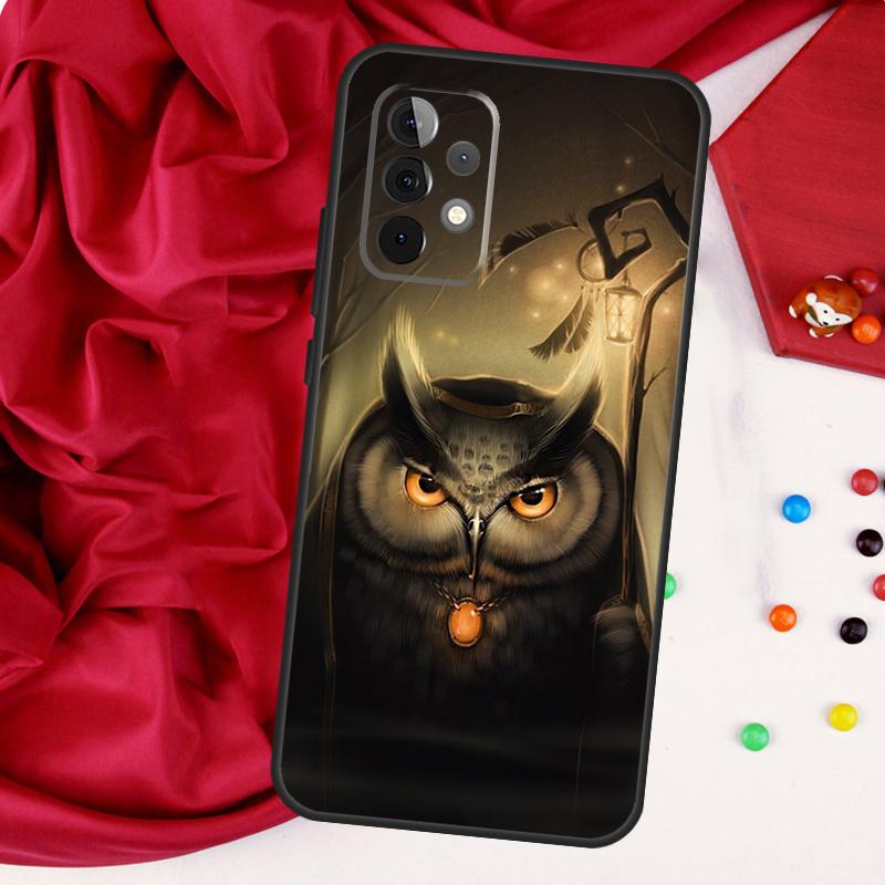 Cute Cartoon Owl Cover For Samsung Galaxy A54 A34 A14 A33 A32 A52 A53 A51 A71 A13 A23 A73 A12 A22 A21S Shell