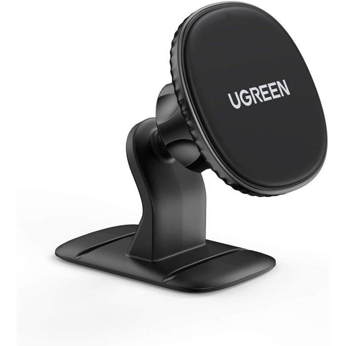Support Téléphone - UGREEN - Magnétique - Rotation 360 Degrés - Compatible 4,7 à 7,2 pouces - Noir
