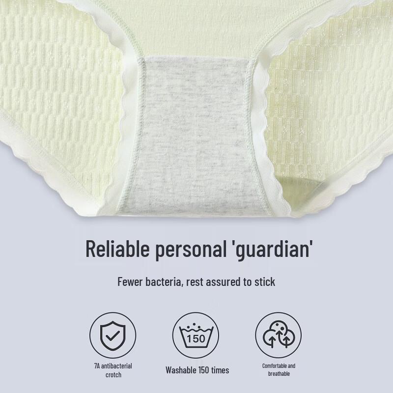 Fenteng Women's Pure Cotton Antibacterial Briefs 4-Pack