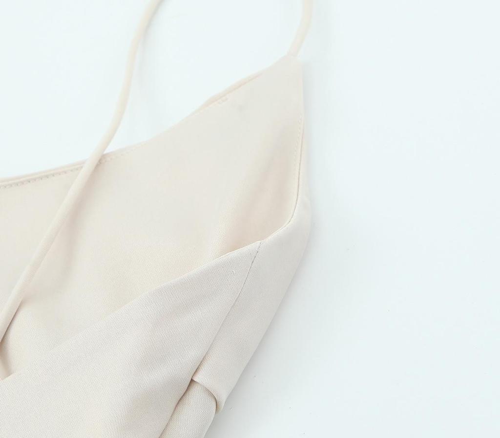 European & American Style Summer Back Tie Waist Slimming Sling Dress