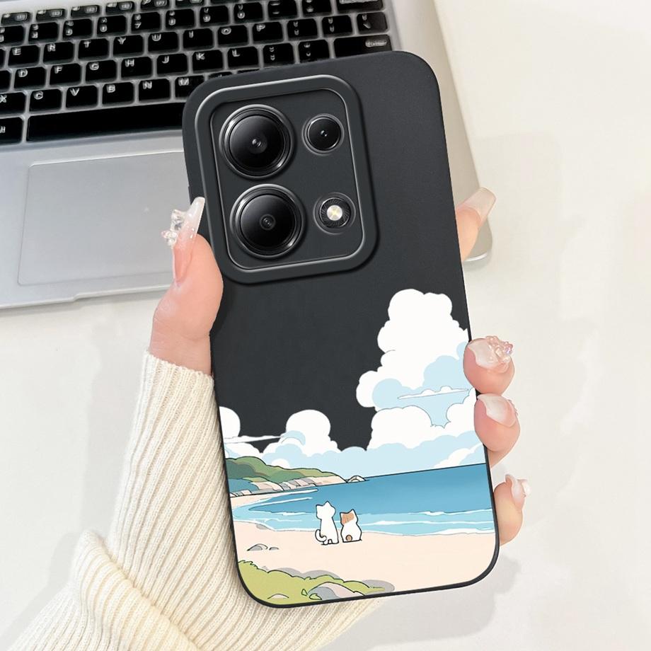 Für Xiaomi Redmi Note 13 Pro Plus Handyhülle Weiche Matte Silikon Hülle Redmi Note 13 Pro Note13 4G 5G Funda Cartoon Rückseite