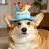 Sombrero de Cumpleaños para Mascota Lindo Pastel de Cumpleaños Sombrero de Perro Felpa Ajustable Sombrero de Cumpleaños para Perros Pequeños y Medianos Gatos Accesorio de Fiesta