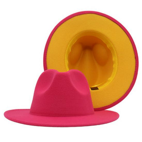 Koreanische Kaschmir Schleife Kuppelhut – Stilvolles Wollfilz-Accessoire mit breiter Krempe