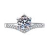 Open Adjustable European and American Style New Imitation Mosane Diamond Adjustable Girls' Ring Fashionable Creative Ring