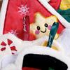 Absorbent Christmas Hand Towel Coral Fleece Kitchen Cleaning Rag Cute Xmas Handkerchief