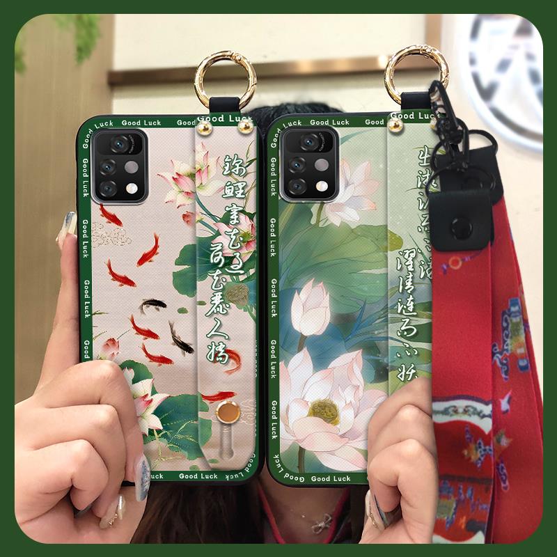 Shockproof Elderly lady Phone Case For UMIDIGI A11 Pro Max Chinese style Durable Phone Holder Waterproof Soft case Ring