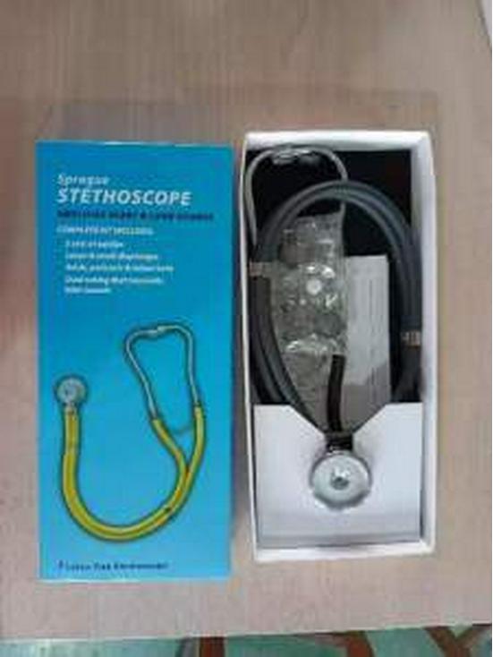 Classic Dual-Tube Dual-Head Arm-Type Manual Blood Pressure Monitor with Stethoscope