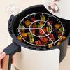 Kitchen Vertical Skewers Holder Round Air Fryer Grill Rack Detachable Grill Kebab Rack with Steel Sticks