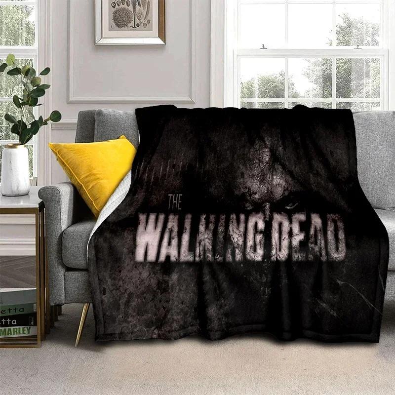 3D Horror TV The Walking Dead TWD Blanket,Soft Throw Blanket for Home Bedroom Bed Sofa Picnic Travel Office Cover Blanket Kids