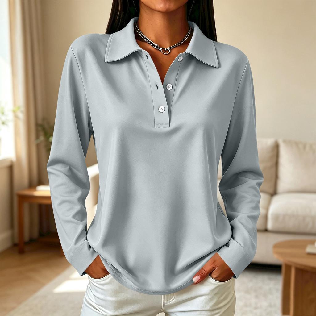 Women's Fashion Casual Button Down Long Sleeve Top