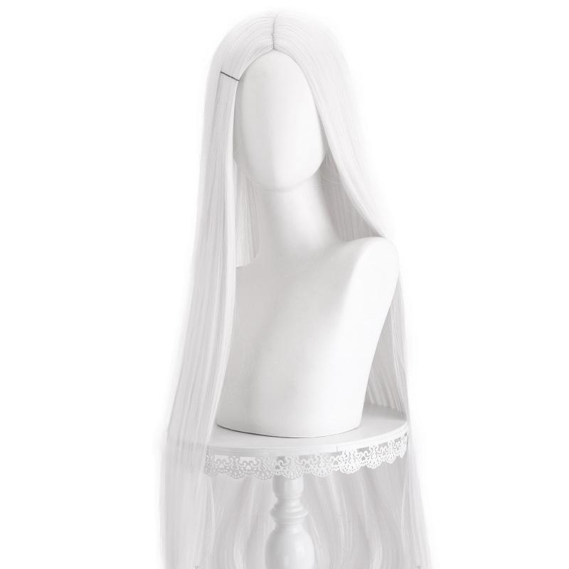 

100 см длинный прямой парик для косплея с центральным пробором, светлый, розовый, красный, фиолетовый, термостойкие синтетические волосы One Size