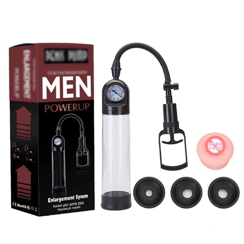 Men's Penis Training & Stretching Exerciser Set with Metered Rod & Meatball Cup