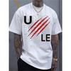European Sizes Short-Sleeved Casual for Sports Shirt for Men Featuring a Stylish 2D Print, Made from Stretchy And Comfortable Material