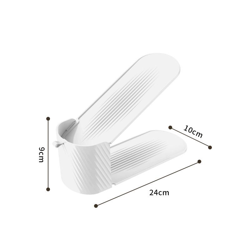 

Adjustable Three-Level Plastic Shoe Rack Organizer for Dormitory 24x10x9 cm