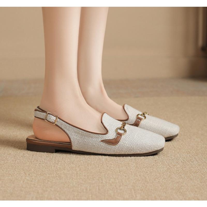 Fashion New Women Platform Sandals Anti-slip Closed Toe Metal Shoes Women Flat Outdoor Round Toe Wedge Sandals Women Sandalias De Mujer