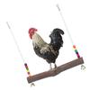 Natural Wood Handmade Pet Chicken Cage Hanging Swing Toy For Hens Cock Macaw Chew Training Toys SuppliesChicken Swing