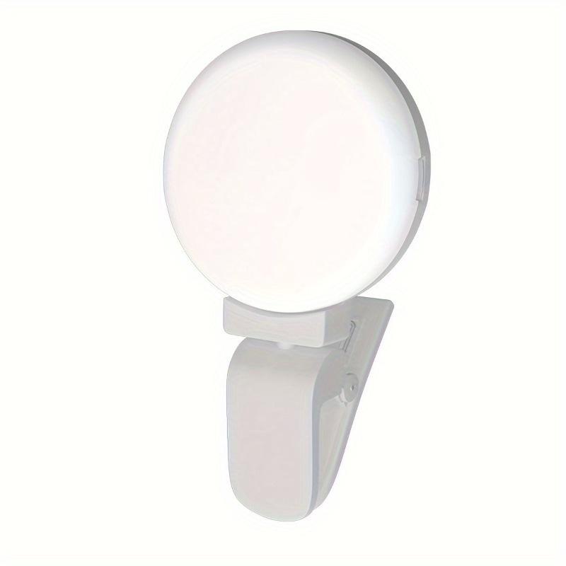 

Mobile Phone LED Selfie Ring Light, Portable 3 Gears Photography Clip Light Beauty Fill Lamp For Cell Phone Camera Rechargeable белый