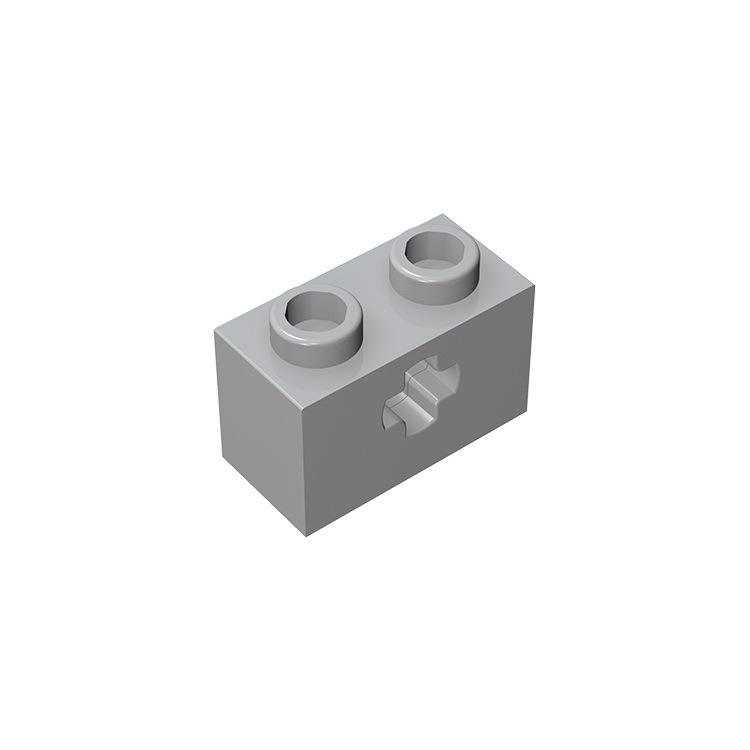 100g Compatible LEGO 32064 Brick 1x2 with Axle Hole Small Parts 3149