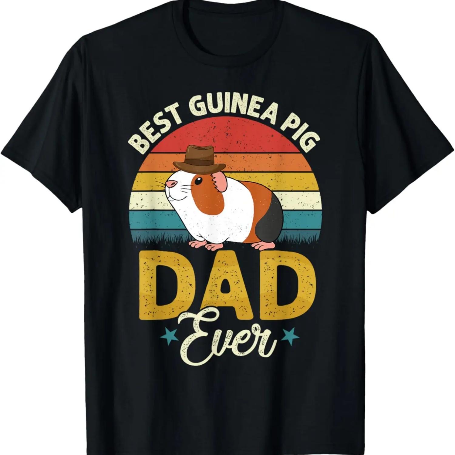 Best Guinea Pig Dad Ever Funny Guinea Pigs Lover Owner Mens T-Shirt S