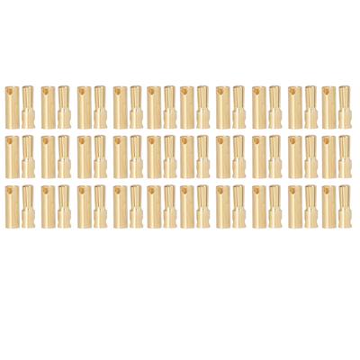 30 Sets Battery Connectors Gold Plated Brass Battery Power Connection Male Female Plug Kit