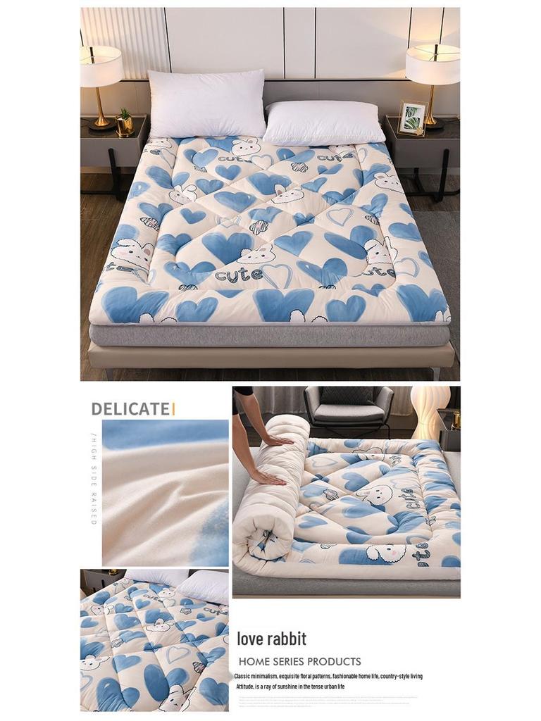 2025 Baumwoll-Matratzenauflage: Weiche, dicke, gesteppte Matratzenauflage für Einzelbetten - Ideal für Studentenwohnheime und Zuhause