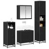 Bathroom Furniture Set 4 Pcs Black Oak Effect Particleboard