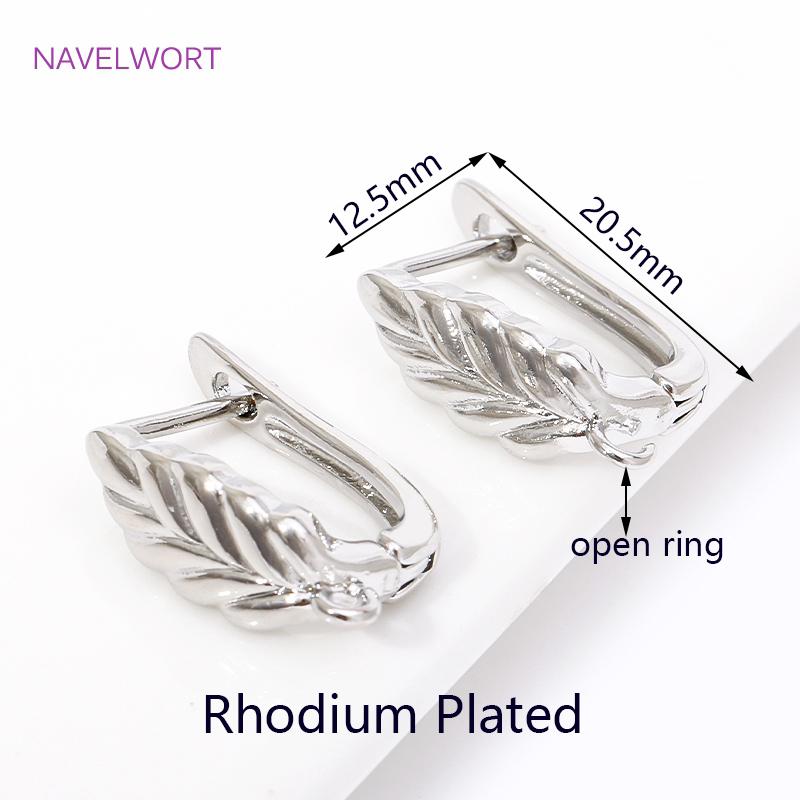 

Trendy Brass 18K Gold Plated Inlaid Zircon Earring Clasps Ear Wire Hooks For DIY Handmade Earring Jewelry Making Accessories 2 pieces