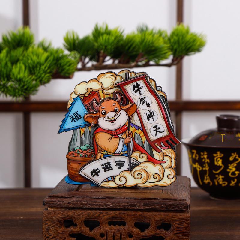 Wooden Zodiac Snake Year City Fridge Magnet Souvenir