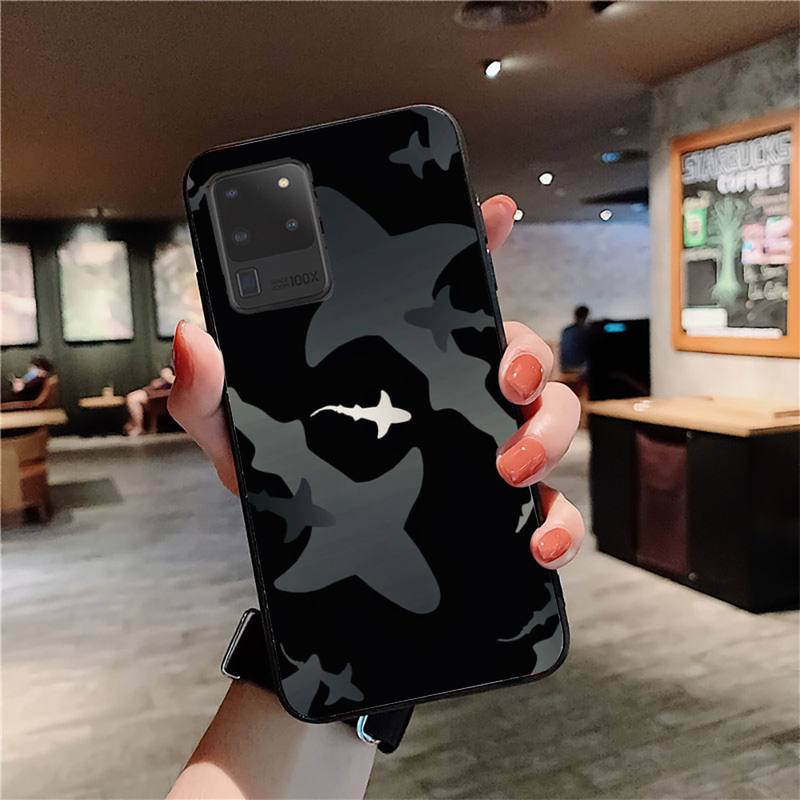 

Чехол для телефона Lovebay с милым узором акулы и буквами для Samsung S20 lite S21 S10 S9 plus для Redmi Note8 9pro для Huawei Y6 Redmi Note11S