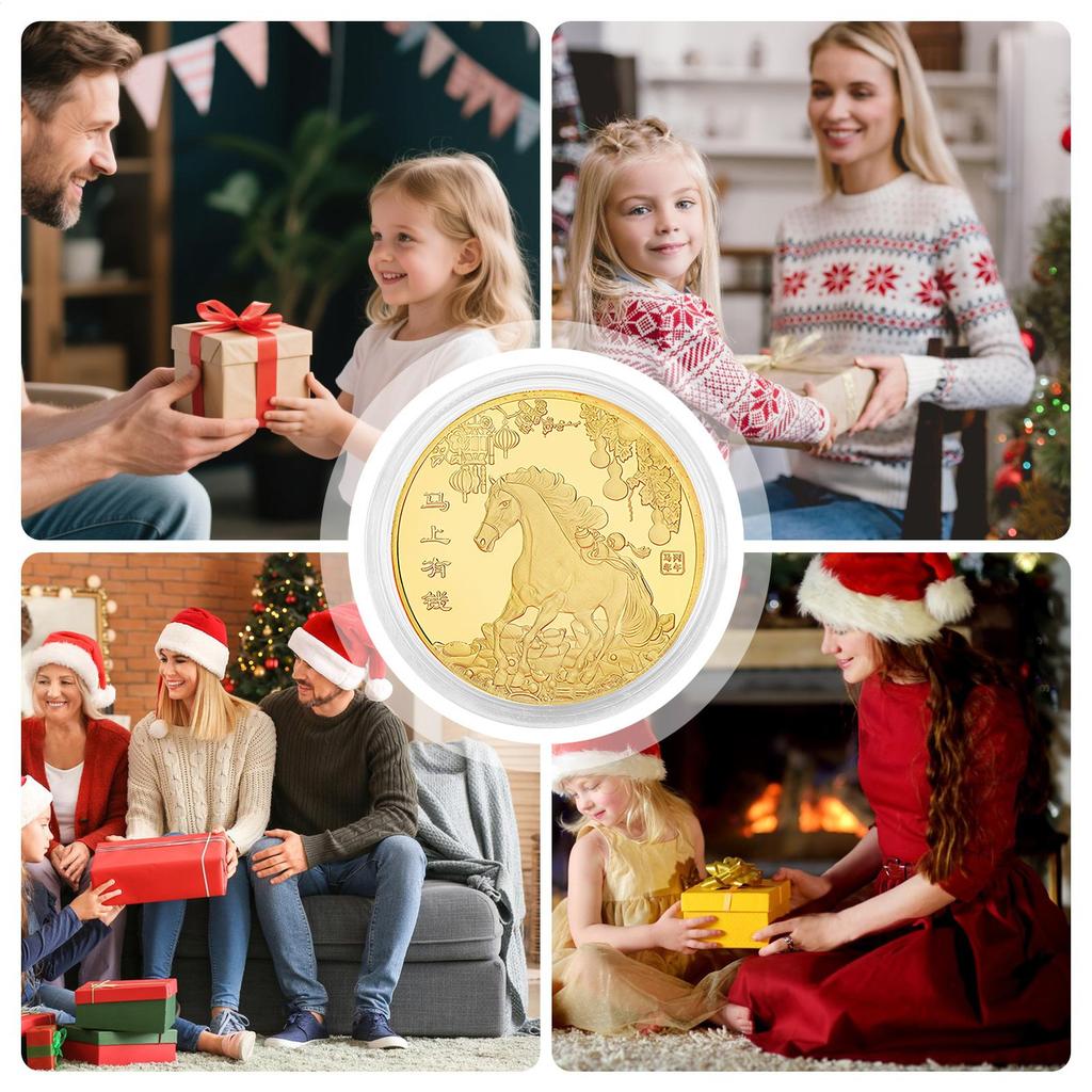 Commemorative Coin Horse Souvenir Collectible Tokens Embossed Collectibles Horse Coin For Friends Women Men Kids Christmas