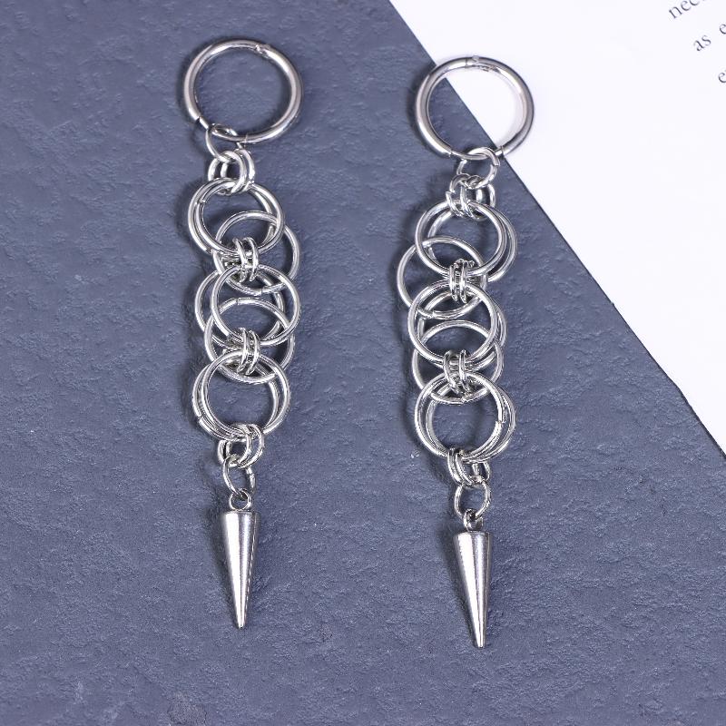 Punk Metal Piercing Curved Spike Earrings For Women Goth Grunge Aesthetic Rivet Earrings Jewelry Gift