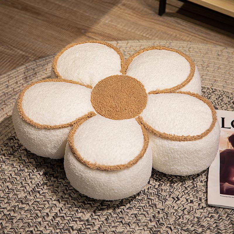 40/50cm Flower Pillows Soft Flower Shaped Floor Cushion for Living Room Bedroom Sofa Couch Winter Warm Decoration