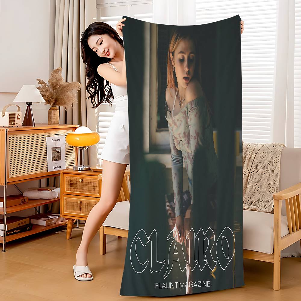 Famous Singer C-Clairo Microfiber Beach Towel Absorbent Quick Dry Soft Yoga Swimming Resort Mountain Climbing Towel