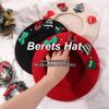 New Year Christmas Beret Cap Sweet Xmas Painter Hat Winter Christmas Beret Hat  Girls