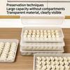 1PC dumpling storage box, frozen dumpling box for refrigerator, food grade dumplings, special tray for quick-frozen dumplings, fresh-keeping box.