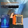Portable Handsfree Waist Clip Fan With Rechargeable Battery And Builts In LED Light For Outdoor Activity