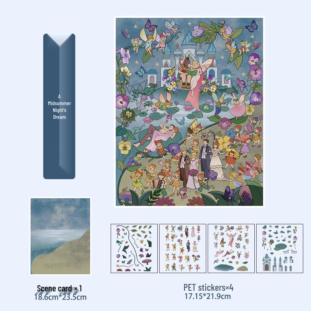 Micro Ink 3D Cartoon Decompression Stickers for DIY Miniature Scene Journals