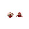 Feng Dao Ma Dan Facebook Guochao Earrings Women's Red Earrings New High-end Pearl New Year Earrings