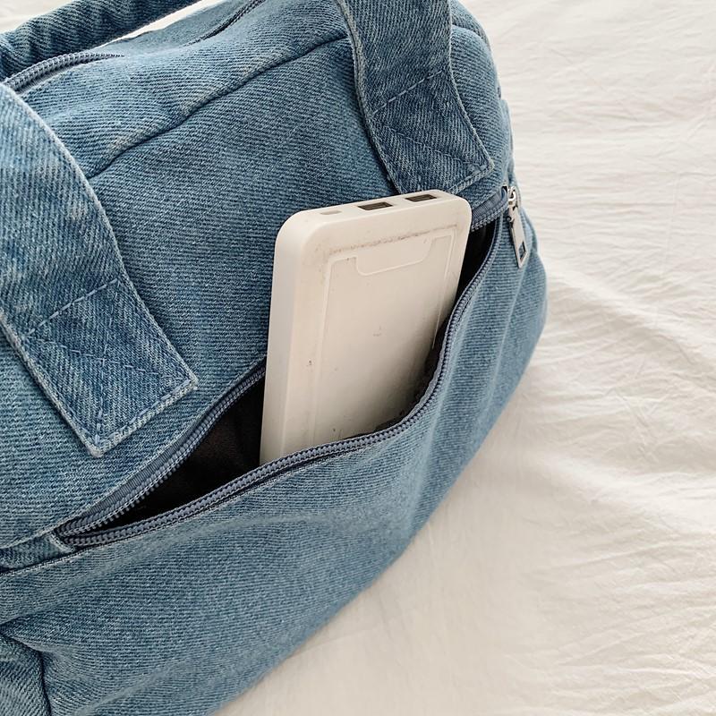 Vintage Denim Women's Bag Large Capacity Stitching Tote Women's Bag