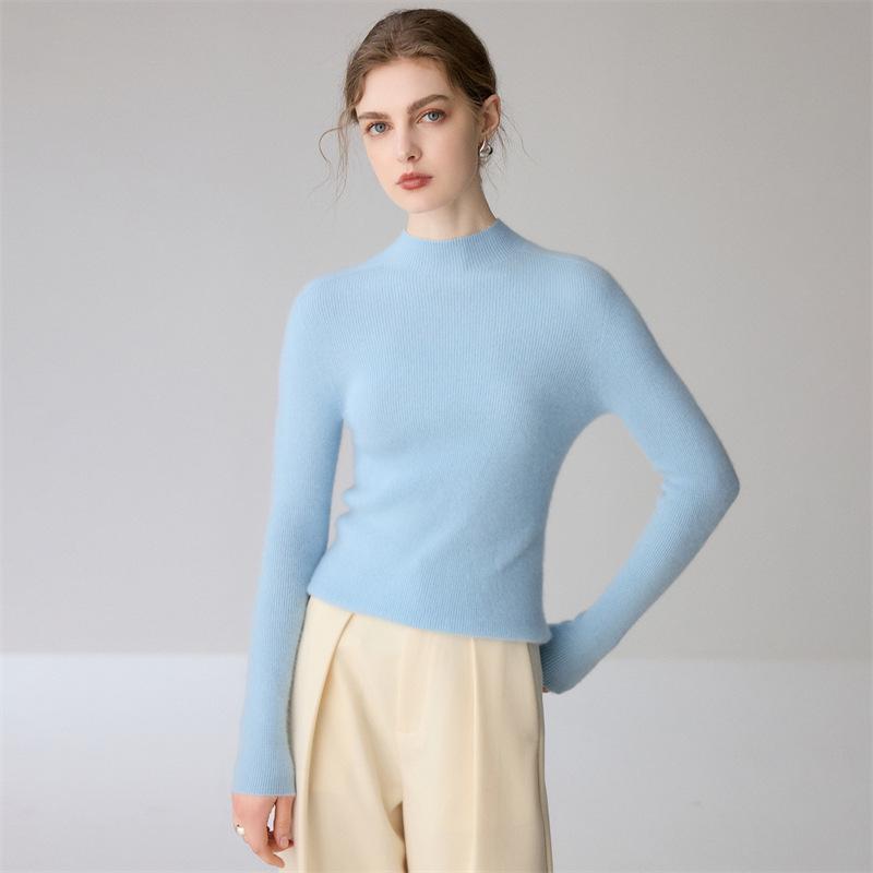 Women's Premium 100% Pure Cashmere Seamless Pullover Sweater - Versatile Knit Top