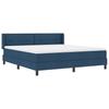 Box Spring Bed with Headboard Blue 200 x 180 cm Fabric