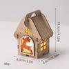 Christmas Luminous Wooden Cabin Ornament - Small House Tree Decoration