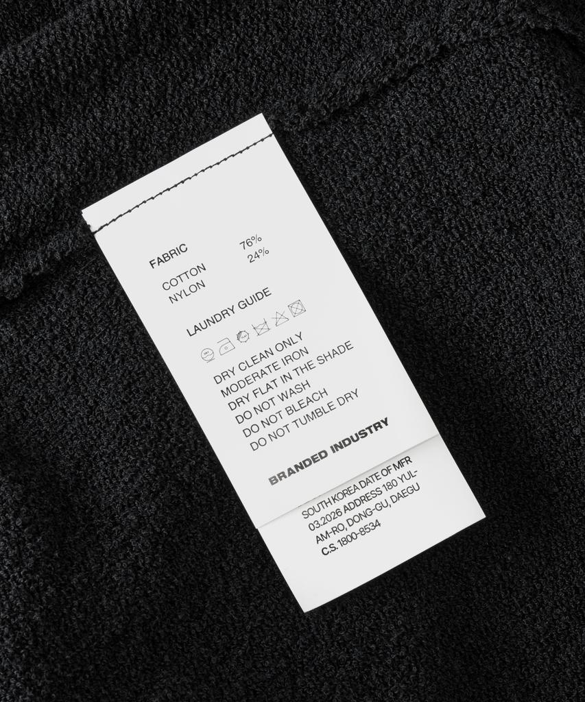 Beulaendideu Terry Boucle V-Neck Half Knit [Black]