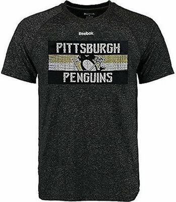 Pittsburgh Penguins Heather Black Name In Lights Kurzarm T-Shirt (Groß)