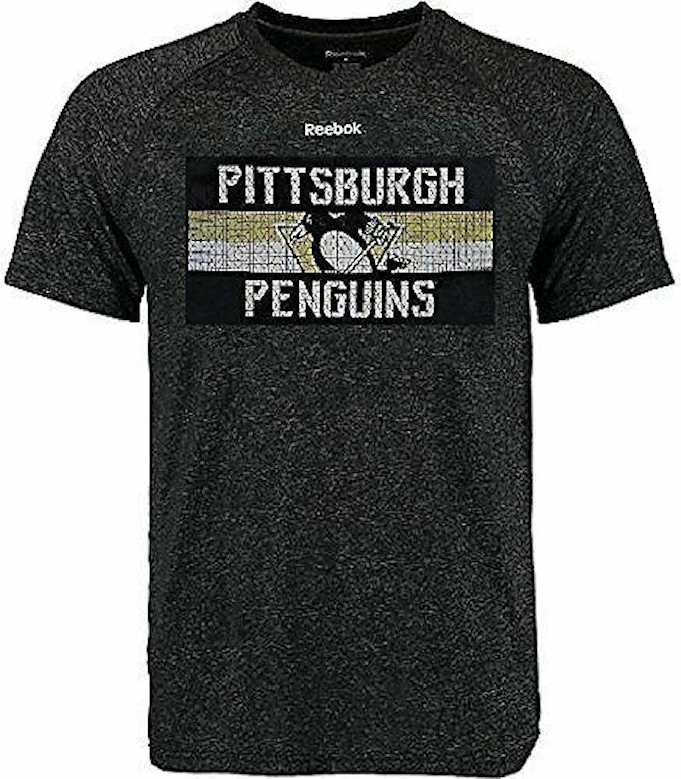 Pittsburgh Penguins Heather Black Name In Lights Short Sleeve T shirt (Large) XL