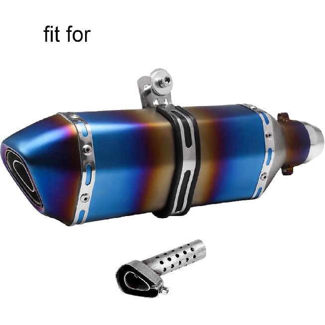 Larcele 40mm Universal Motorcycle Exhaust Silencer XSQ-01 | Motorcycle Exhaust Muffler Inserts, Exhaust Muffler Assembly Turbo Sound Muffler for