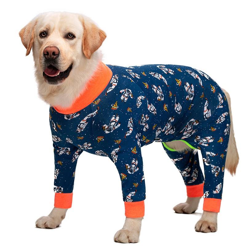 Large Dog Full-Body Jumpsuit Golden Retriever Labradoodle Samoyed Cotton Pet Apparel Lightweight Belly Protection