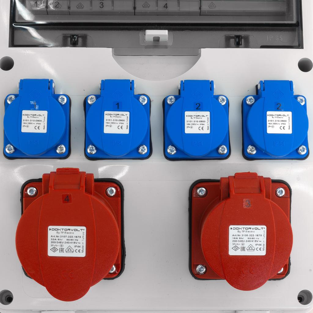 Baustromverteiler Stehend Hängend Mit Steckdose 16A 32A 4X230V Starkstrom
