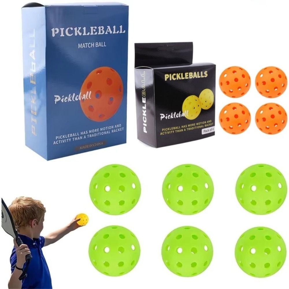 High Visibility Outdoor Pickleball Balls Good Performance 40 Holes Pickleball  Practice Accessories