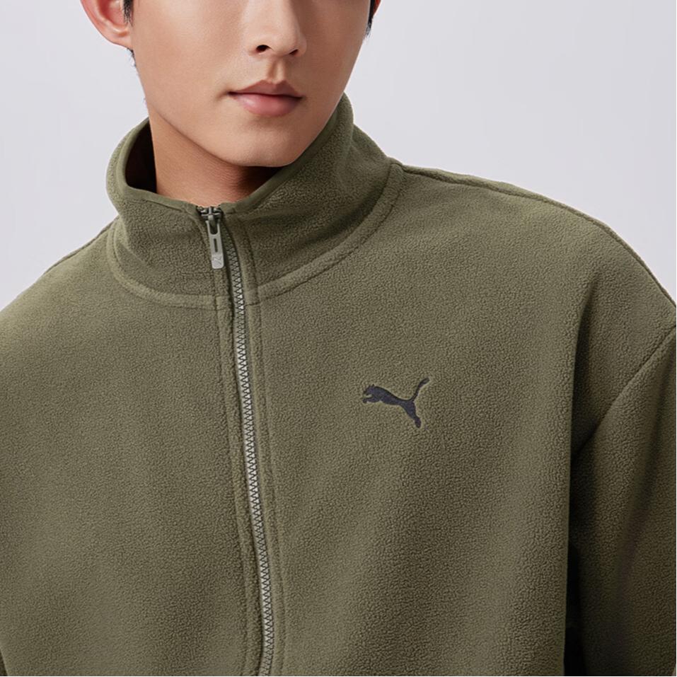 Puma Sportowa casualowa kurtka polarowa z kołnierzem stójką i zamkiem błyskawicznym, z długim rękawem, dla mężczyzn, 686093-82